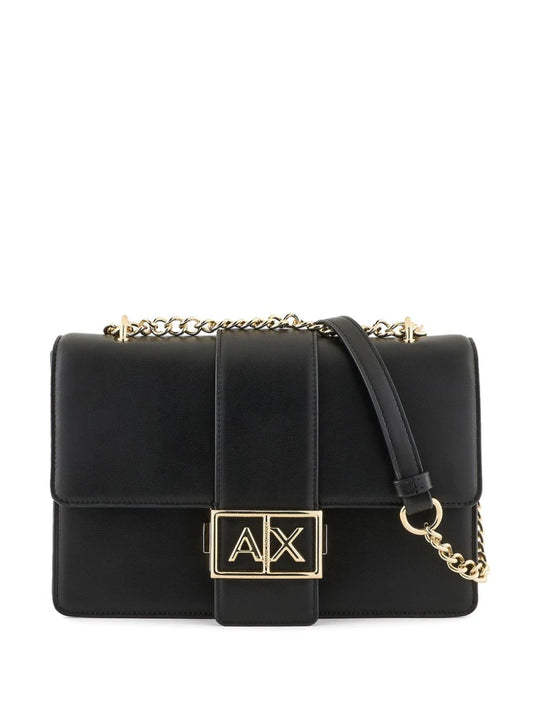 Armani Exchange logo plaque crossbody bag