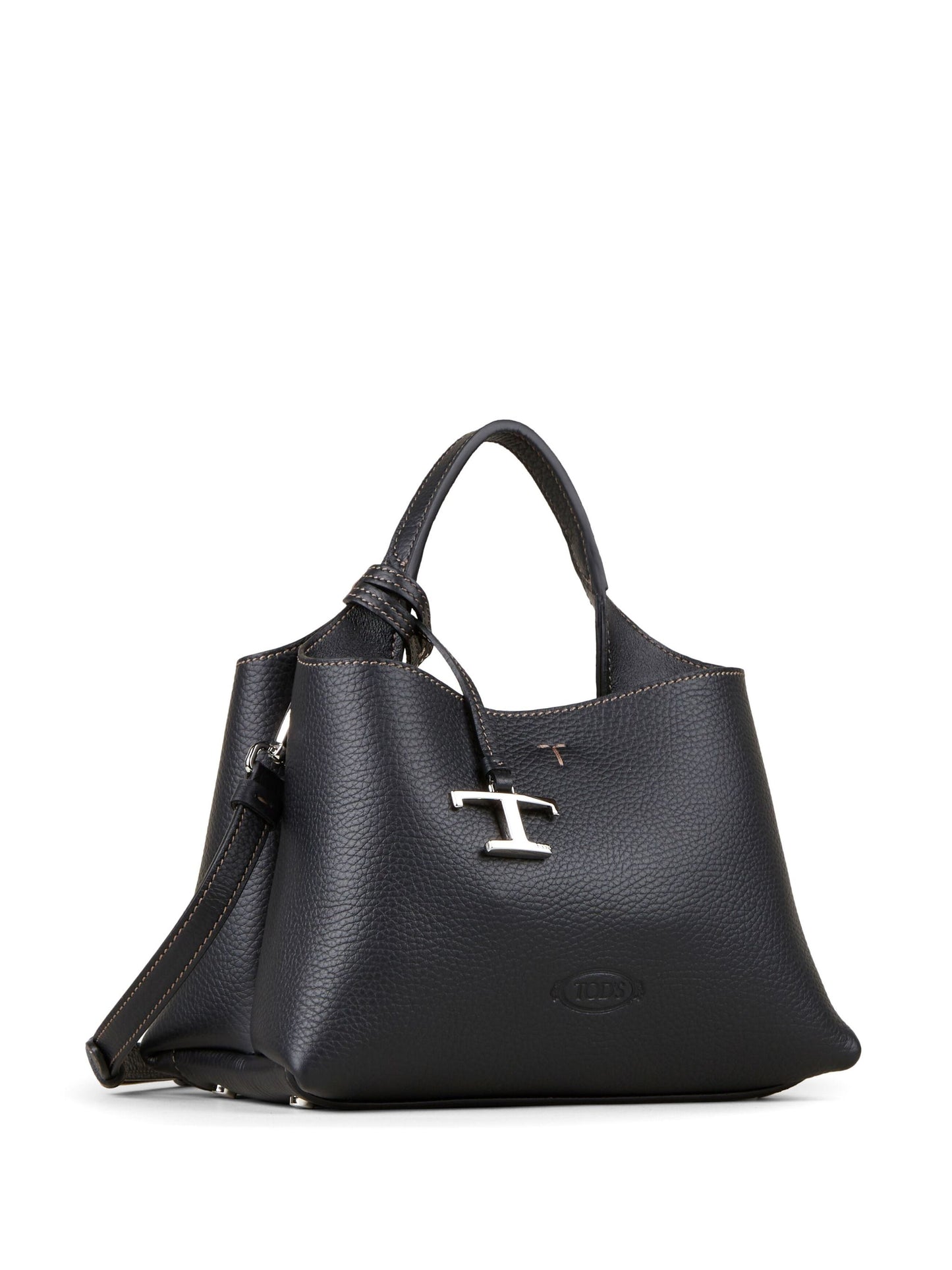 Tod's logo-pendant leather tote bag