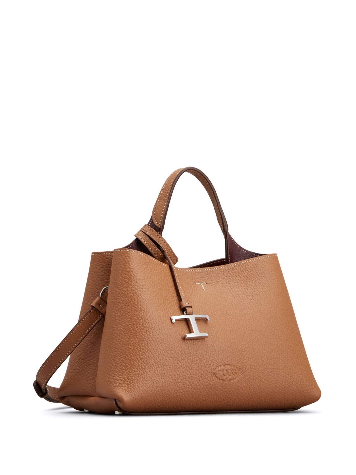 Tod's logo-pendant leather tote bag