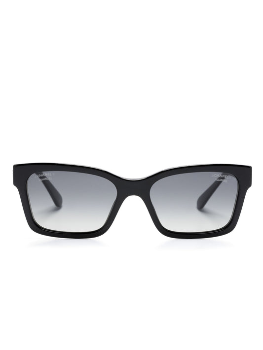 Chanel CC-logo rectangle-frame sunglasses