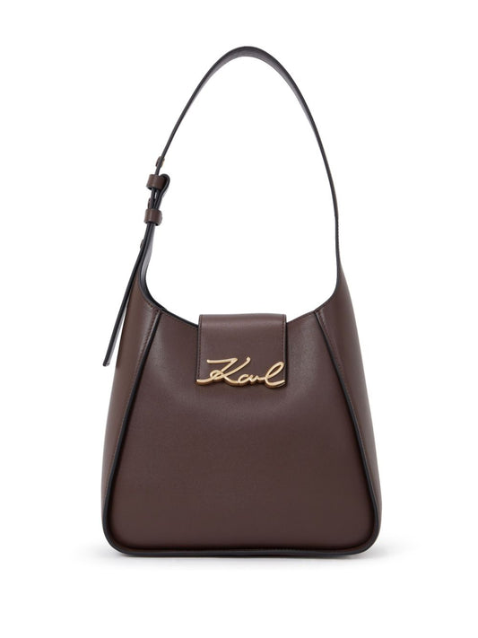 Karl Lagerfeld signature leather shoulder bag