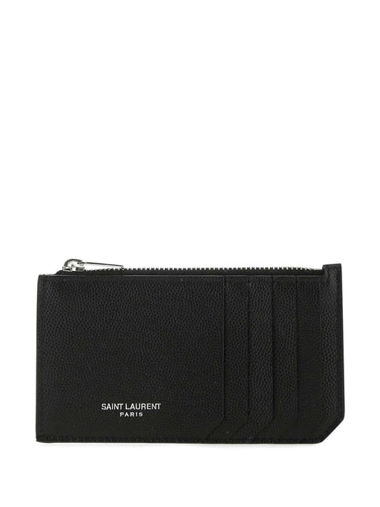 Saint Laurent Fragments leather cardholder