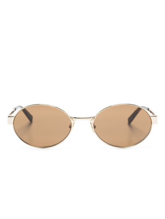 Saint Laurent 692 gold-tone oval-frame sunglasses