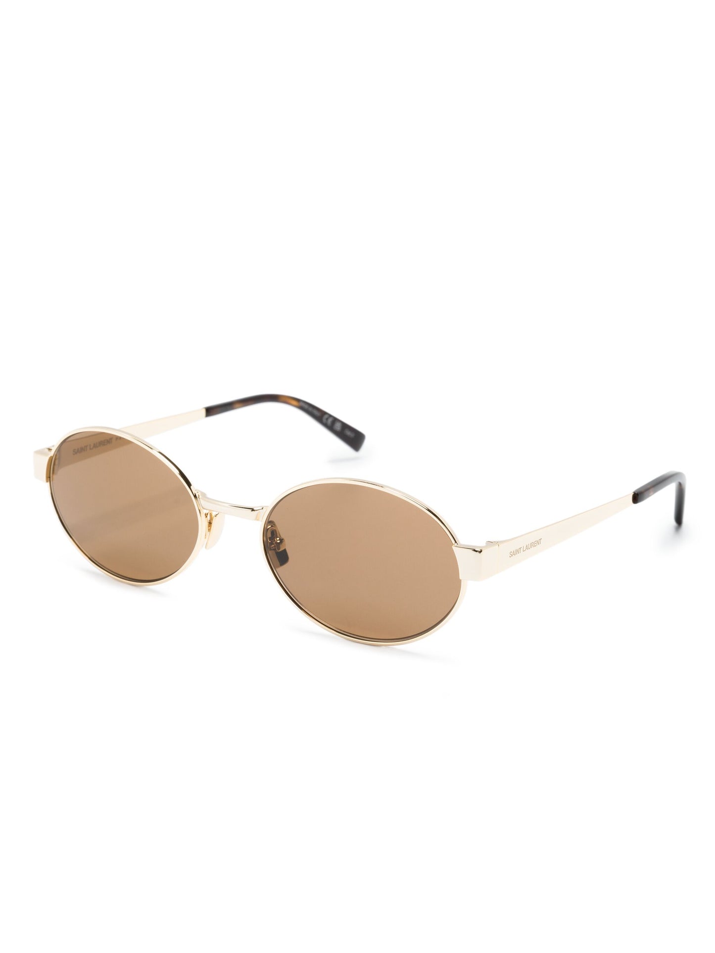 Saint Laurent 692 gold-tone oval-frame sunglasses