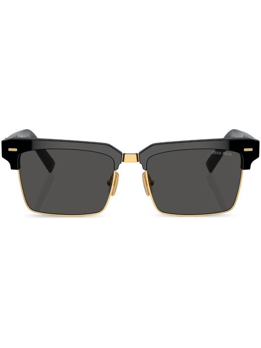 Miu Miu logo-lettering square-frame sunglasses