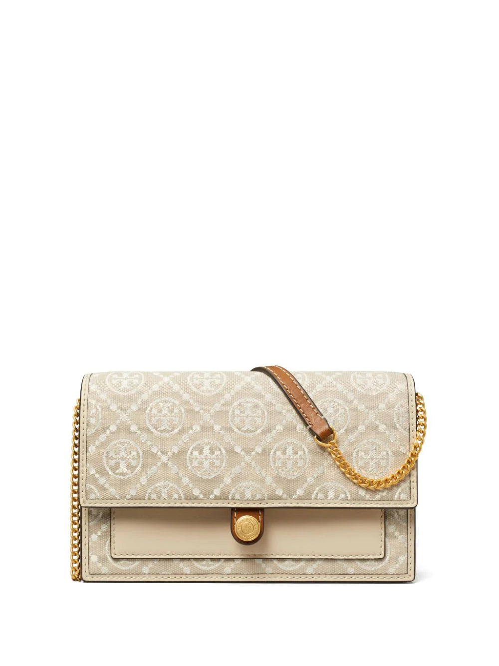 Tory Burch monogram-jacquard leather bag