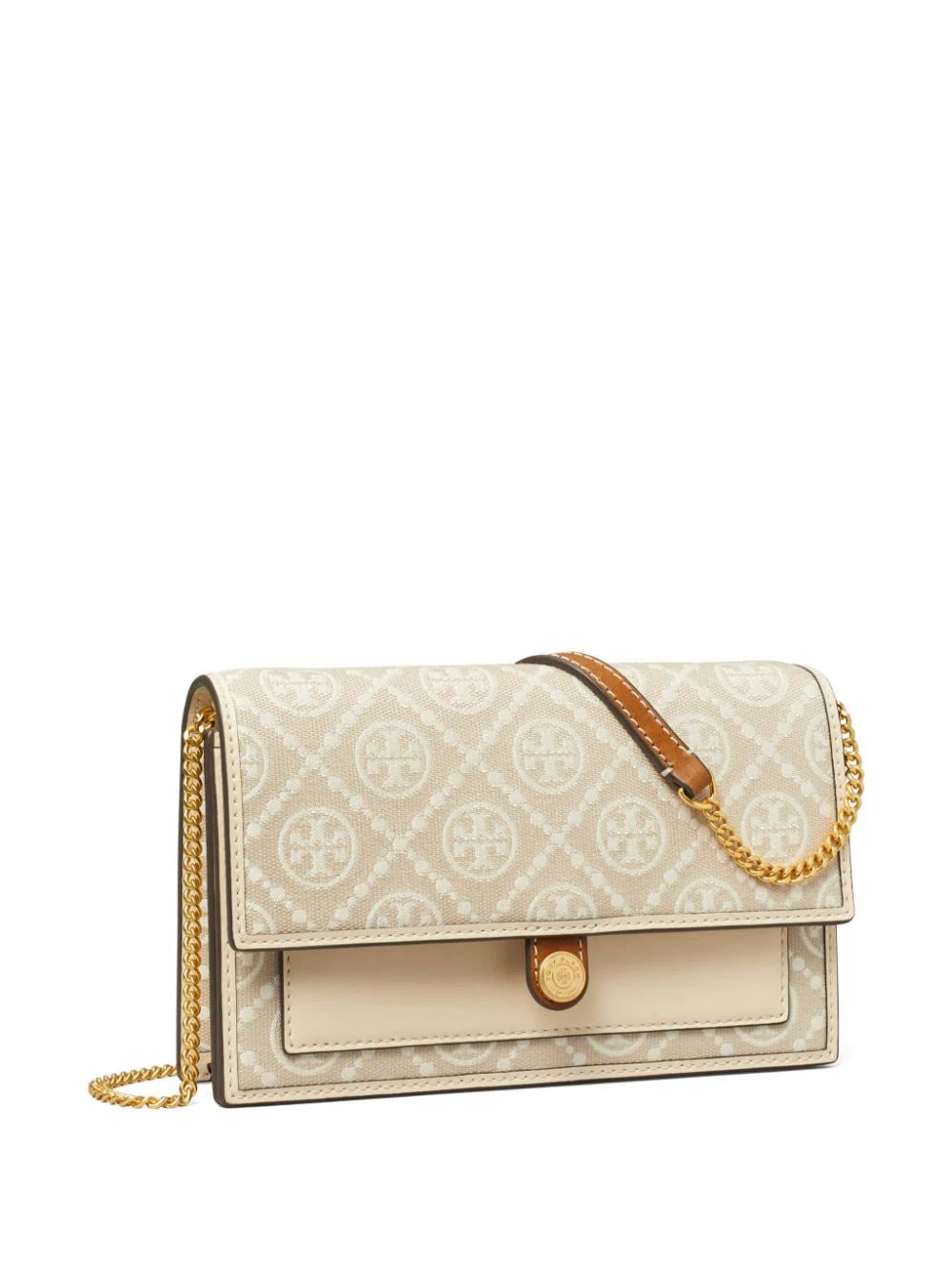 Tory Burch monogram-jacquard leather bag