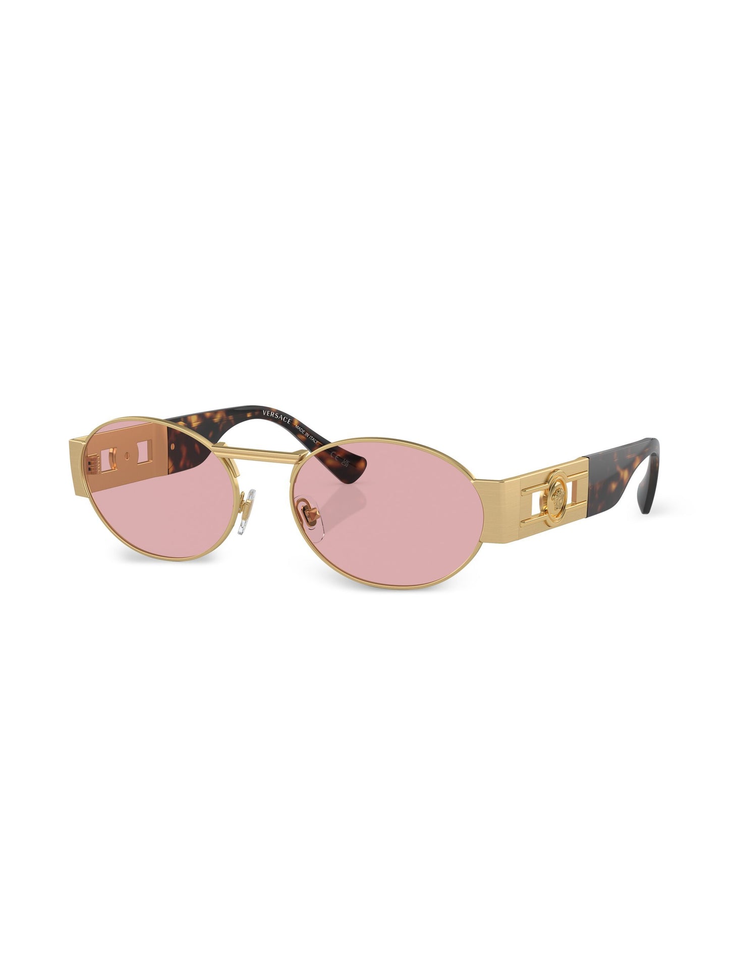 Versace Medusa round steel sunglasses