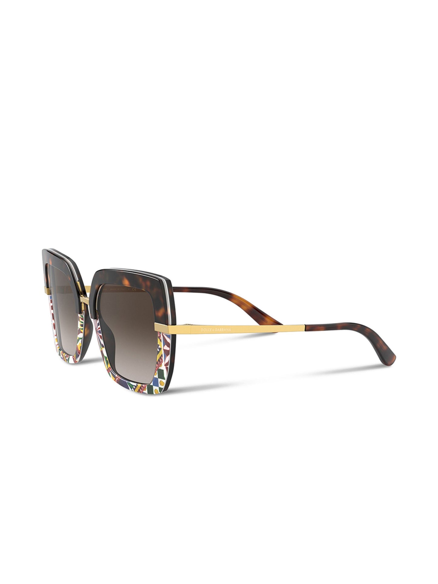 Dolce & Gabbana printed square-frame sunglasses