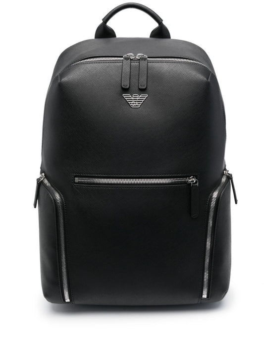 Emporio Armani logo-embossed zip-fastening backpack