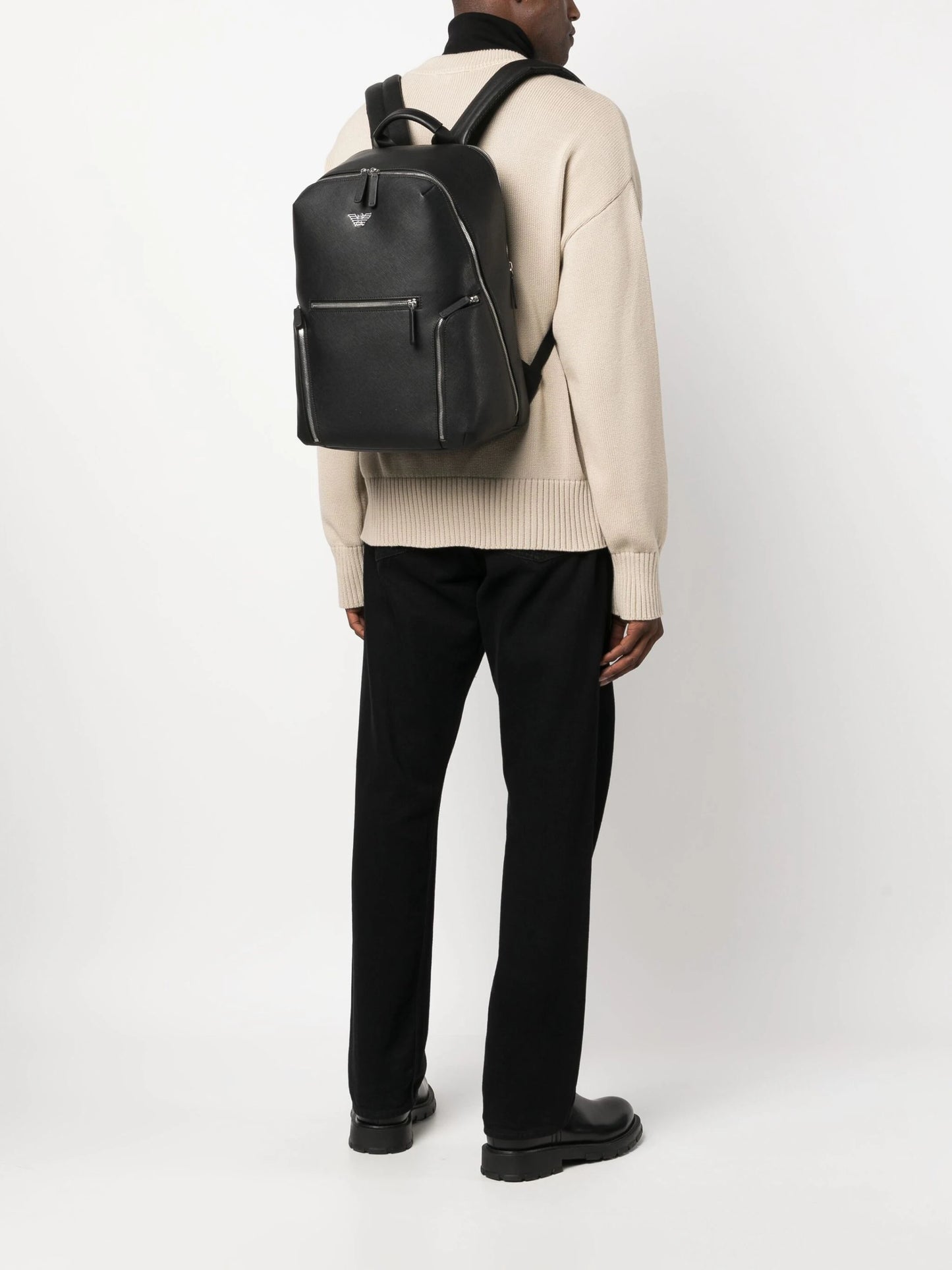 Emporio Armani logo-embossed zip-fastening backpack