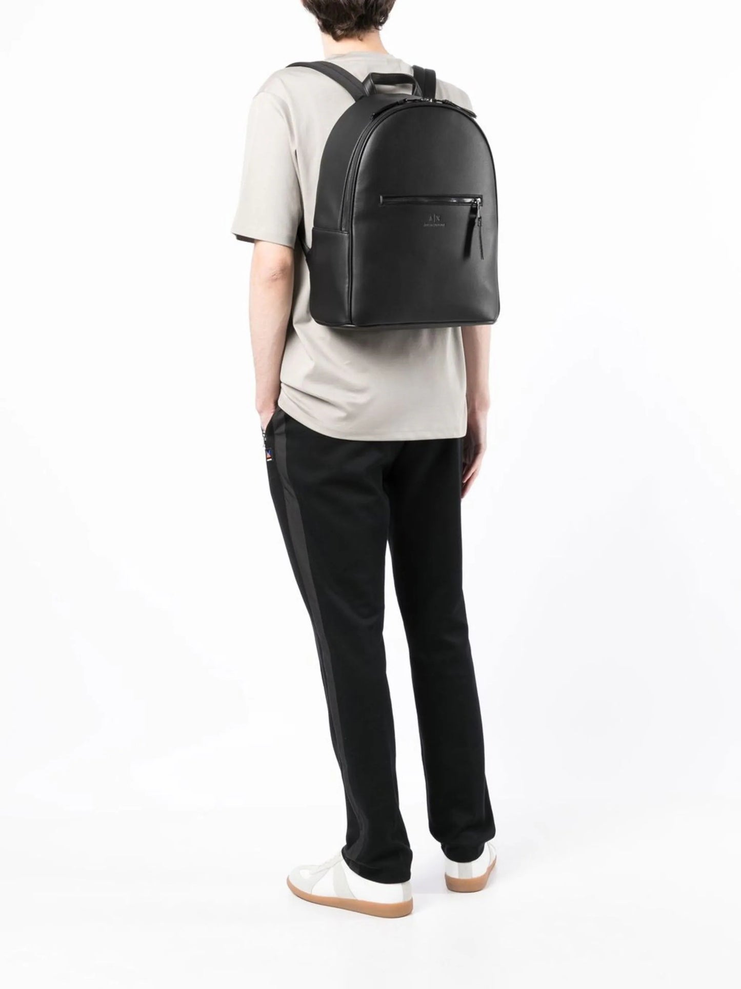 Armani Exchange zip-pocket backpack