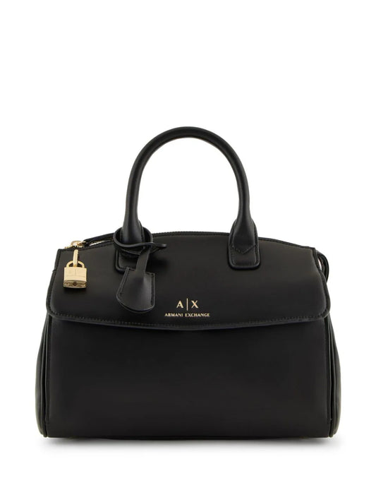 Armani Exchange debossed logo tote bag