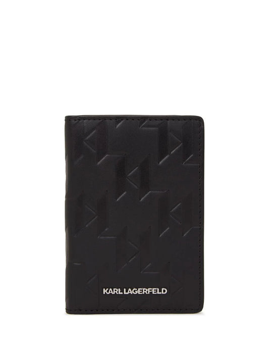 Karl Lagerfeld K/Loom leather card holder